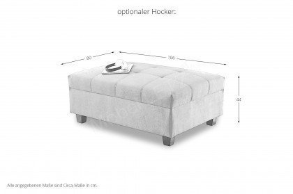 Lea-LE20 von ED-Lifestyle - Eckcouch links senf