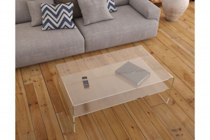 Atena Etagere von Akante - Couchtisch Glas klar/ ultraklar satiniert