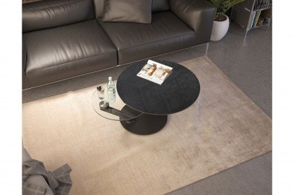 Vega-living von Akante - Couchtisch Keramik Titan/ Edelstahl