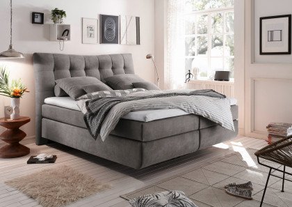 Tomca 2 aus der Kollektion Letz - Boxspringbett in Light Grey