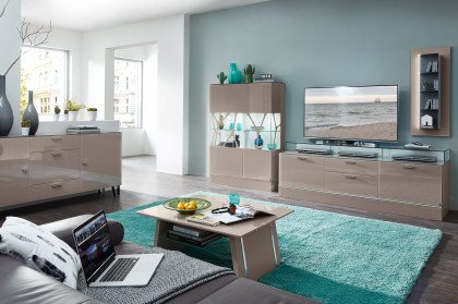 CUBE-living von Radon - Wohnwand palazzo-farbenes Glas