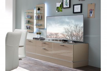 CUBE-living von Radon - Lowboard Glas palazzo auf Sockel