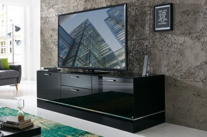 CUBE-living von Radon - Lowboard schwarzes Glas