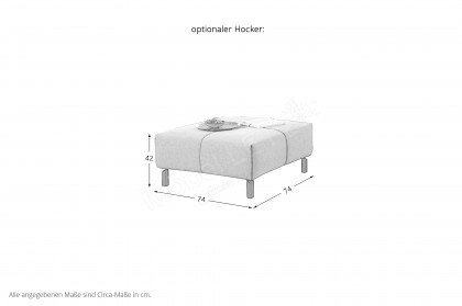 Cleveland von Candy - Ecksofa Ausführung rechts silver