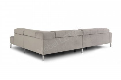 Cleveland von Candy - Ecksofa Ausführung rechts silver