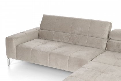 Cleveland von Candy - Ecksofa Ausführung rechts silver