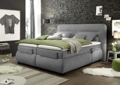 Evolution von ED-Lifestyle - Boxspringbett dark grey mit Motor