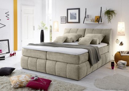 Toledo von ED-Lifestyle - Boxspringbett 180 sand