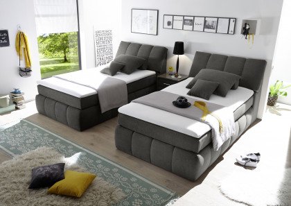 Toledo von ED-Lifestyle - Boxspringbett-Duo anthrazit