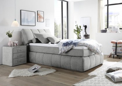 Toledo von ED-Lifestyle - Boxspringbett 120 light grey