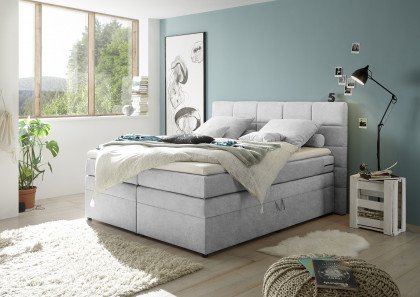 Tacoma von ED-Lifestyle - Boxspringbett 180 in Silver
