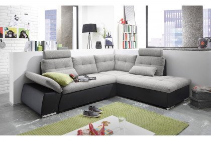 Jakarta von ED-Lifestyle - Eckgarnitur rechts silver-black