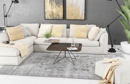 Comete von Akante - Couchtisch Keramik rostbraun & Drehplatte