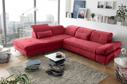 Melfi von ED-Lifestyle - Eckgarnitur links berry
