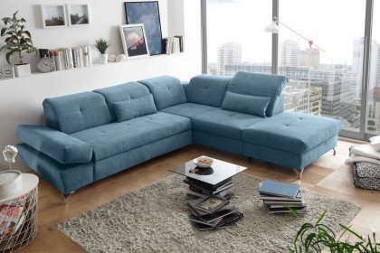 Melfi von ED-Lifestyle - Ecksofa Ausführung rechts denim