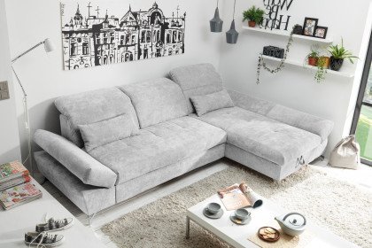 Melfi von ED-Lifestyle - Eckgarnitur rechts silver