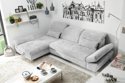Melfi von ED-Lifestyle - Eckgarnitur links silver