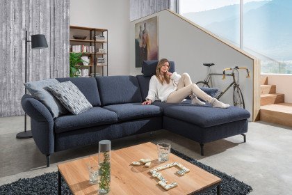 Domino-LE19 von ADA Mindful Living - Eckgarnitur rechts saphire-blue