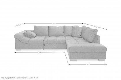 Alvito von Benformato - Polsterecke rechts koralle