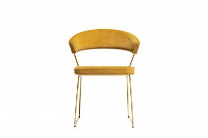 New York von connubia by calligaris - Stuhl mit goldenem Gestell