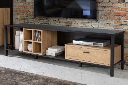 High Rock von Forte - Lowboard Riviera Oak/ schwarz