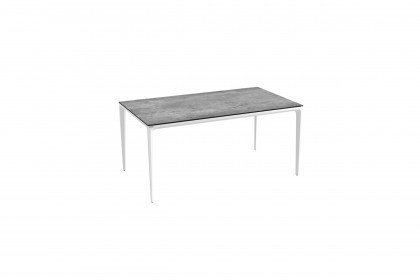 Mallorca von Akante - Gartentisch Keramik silver/ Aluminium weiß