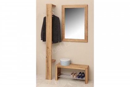 KM-0240 von GK Möbelvertrieb - Garderobe Wildeiche, geölt