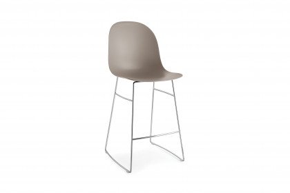 Academy von connubia by calligaris - Barhocker taubengrau/ verchromt
