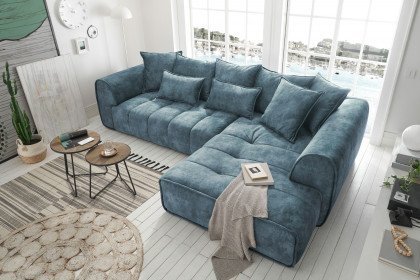 London von ED-Lifestyle - Ecksofa rechts smoke blue