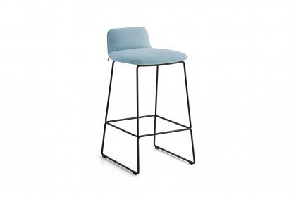 Riley Soft von connubia by calligaris - Barstuhl thymian/ Kufen schwarz