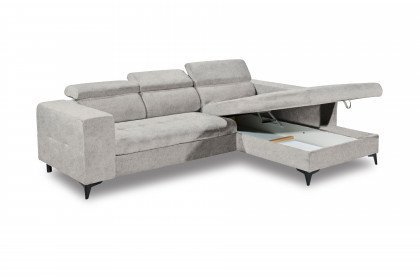 Prag 2 von ED-Lifestyle - Ecksofa rechts silver