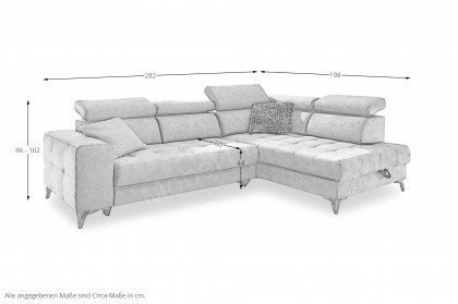 Prag von ED-Lifestyle - Eckgarnitur rechts anthrazit