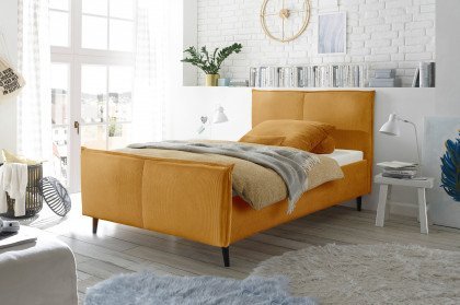 Yaron K von ED-Lifestyle - Polsterbett 140 mustard