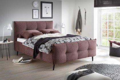 Yaron E von ED-Lifestyle - Polsterbett 140 aubergine
