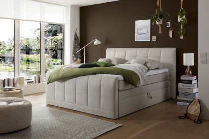 Girona von ED-Lifestyle - Boxspringbett 180 creme