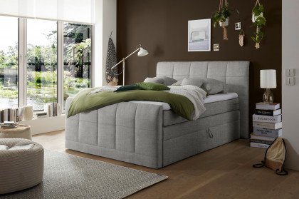 Girona von ED-Lifestyle - Boxspringbett 140 schlamm