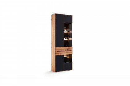 Talvera 1015 von Decker - Vitrine Asteiche/ Farbglas anthrazit