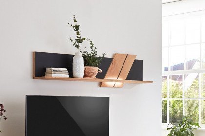 Talvera 1015 von Decker - Wandboard Asteiche/ Farbglas anthrazit