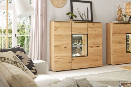 Nandur 1063 von Decker - Highboard aus Asteiche natur