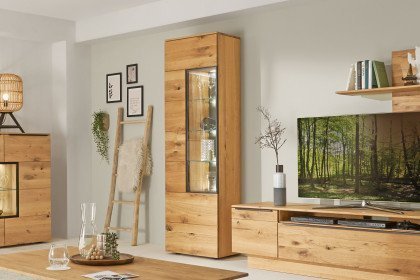 Nandur 1063 von Decker - Vitrine Asteiche natur geölt/ Schiefer