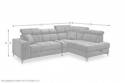 Sydney von ED-Lifestyle - Eckcouch rechts anthrazit
