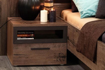 Jacky von Forte - Nachtschrank mit 1 Schublade & 1 offenen Fach
