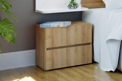 Lenybelardo von Forte - Nachtschrank-Set Riviera Eiche