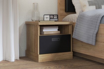 Kaszimiro von Forte - Nachtschrank Waterford Oak - schwarz