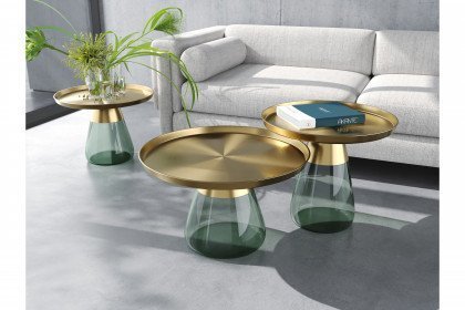Drop-living von Akante - Couchtisch mit Flaschenglas/ bronze