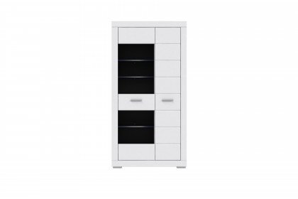 Snow von Forte - Vitrinenschrank weiß matt