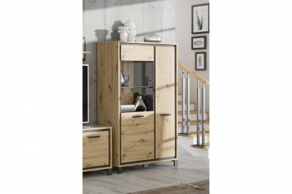 Trondheim von Forte - Highboard TDHV622 Artisan Eiche/ Schwarzeiche
