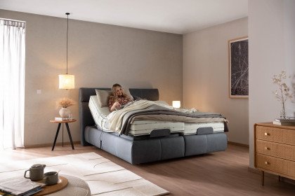 Supreme Comfort von ADA Mindful Living - Boxspringbett SC36 pigeon-blue mit Motor