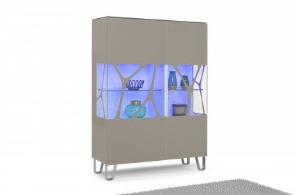 CUBE-living von LEONARDO living - Sideboard Glas palazzo mit Beleuchtung