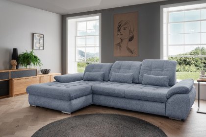 Rigatti-LE24 von Benformato - Ecksofa Ausführung links hellblau